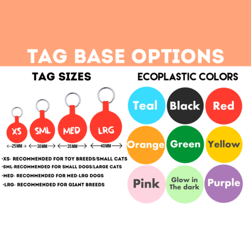 eco plastic dog ID tag
